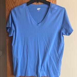 Lands' End Women's Blue V-Neck Top